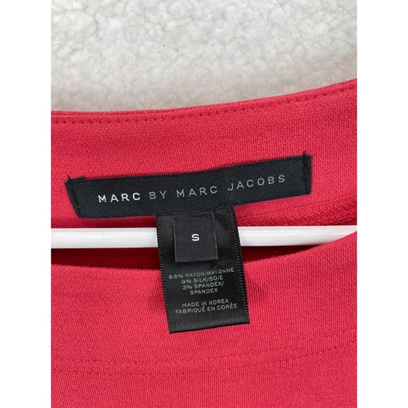 Marc by Marc Jacobs Shift Dress Women’s Size S Red Front Pockets Snap Detail - Picture 3 of 7